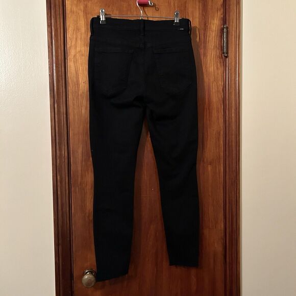 Mother Jeans Black Stunner Zip Ankle Step Fray Not Guilty Denim Womens Size 30 - Picture 9 of 15